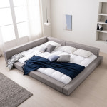 아씨방가구 제로 릴렉스 발빠짐방지 가족 저상형 2.5m 오픈형 SS+SS 패밀리침대 프레임 : 아씨방가구