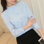 여성 긴팔 셔츠 무지 캐주얼 정장 면접 봄 가을 ihw02 : 이지트랜드