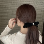 진주포인트 벨벳 헤어핀 : 온드에떼