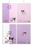 산리오 마이멜로디 쿠로미 2분할 연습장 노트 수학 오답 스프링 공책 어린이 초등 학생 : 도시주부