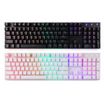 ABKO HACKER K640 한영 이중사출 키캡 레인보우 LED 게이밍 키보드 화이트 청축 앱코 공식판매점 : 에이랩 A-LAB