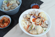 백상합 바지락 손 칼국수 수제 할머니표 다데기 시원칼칼한 칼국수 수타면(4~5인) : 프레시아마켓