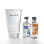 캠핑용 야외활동 앱솔루트 보드카 플라스틱 글라스 250ml : eastblue