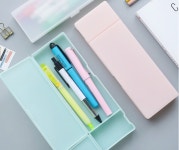 가격투명김해인테리어다온 | DIY 투명 플라스틱 반투명 학생 심플 무지 학원 필통 데코덴 심플 볼펜 케이스 스티커 : 다온드리