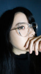 [왕눈이테] 남여공용 패션 안경테 / 오버사이즈 뿔테 엣지 블랙, 크리스탈 투명테 : 오엘팩토리