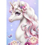 5d diy 다이아몬드 그림 만화 유니콘 전체 광장 드릴 매직 유니콘 모조 다이아몬드 크로스 스티치 모자이크 아트 홈 장식 선물 : 더퀸바이