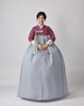 민한복 너울 혼주 한복 고급 여성 결혼식 하객 전통 맞춤 신부 대여 웨딩 신랑 어머니 : 민한복