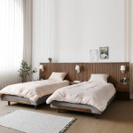 [헤리티지월넛] A형 패밀리호텔침대/협탁 세트 W3600 : 베이직가구