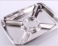 사각 스텐 찬합 5호 뚜껑 밀폐 칸막이 반찬통 용기 도시락 찬통 : 꽁 지 마 켓