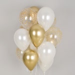 헬륨풍선 리플렉스앤 골든컨페티 혼합 10개 서울 강남 배달 : 조이파티 강남점