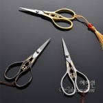 [다도 다구 소품] 예향원 다도용 레트로 티타늄 구름문 커팅 가위 E-9390 : 예향원