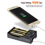 몬스터라이트 M2 포터블 올인원 충전기 aaaa 건전지 리튬이온 18650 배터리 2구 : 인디에이