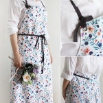 방수앞치마(플라워)-카페 공방 어린이집 주방앞치마 : 단골엔샵