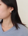 미니 벌룬 퍼피 강아지 멍멍 댕댕이 무광 메탈 귀여운 데일리 딱붙는 귀걸이 (2컬러) : 라피네 RAFFINE