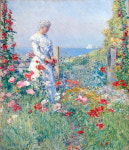 작품번호 490 프레드릭 차일드 하삼 In the Garden (Celia Thaxter in Her Garden) 정원에서 : 명화판매