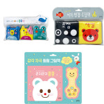 곤지곤지 콩콩 + 헝겊 초점책 + 목욕책 (3종세트)(블루래빗TOY) : 마징가북스