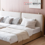 레이디가구 모노 가죽 LED 프리미엄 수납 호텔 침대 Q_프레임 : 레이디가구 몰