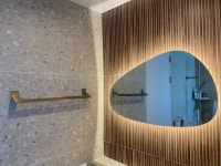 300x600 우드스틱 모자이크타일 아트월 욕실 주방 거실 화장실 벽 포세린 : 까르고타일