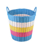 더러운 옷 바구니 보관 두꺼운 튜브 플라스틱 등나무 세탁 장난감 상자 직조 : 까오슝 상점