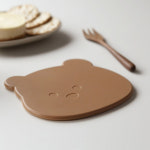테디 실리콘받침 1P/2p (3color) - 곰돌이 곰얼굴 모양 냄비 미끄럼방지 다용도 귀여운 미끄럼방지 패드 컵코스터 냄비받침 : 커밍테이블