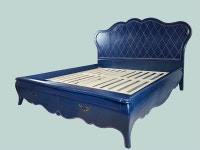 루이가구 네이비 킹침대 (3300-1) KN 엔틱 앤틱 킹침대프레임 슈퍼싱글 주문제작가능 : 루이가구