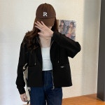 F8421 봄가을 주머니레터 후드집업 맨투맨 커플집업 : 리체스타일