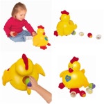 템팜 알낳는 꼬꼬 유아장난감 돌아기장난감 딸랑이 : 템팜