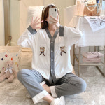 여성 봄 여름 홈웨어 잠옷 파자마 순면 산후조리 봄철 순면 3월 출산 후 여름 얇은 임산부 : 솔로몬쇼핑