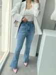 u라인 코르셋 골지 크롭 숏 탑 슬리브리스 끈 나시 : 연로그