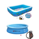 인타임 대형 실내수영장 베란다 풀장 가정용 물놀이 전동 에어펌프 : 베짱이정원
