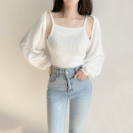 (무료배송) set 끈 나시 + 루시 볼레로 가디건 3color : 러블리아미에