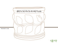 olu handmade clay pot 이태리 레몬 열매 장식 수제 토분 원형 올리브 화분 : 식물시간