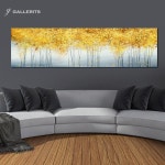 돈나무 액자 거실 안방 풍수지리 생기 그림 가게오픈선물 황금자작나무 와이드중형 : 갤러리츠