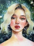 6종 DIY 명화그리기 유화그리기 세트 남자 여자 인물화 사람 얼굴 표정 아이러브페인팅 캔버스 액자 프레임포함 그림 포스터 G0048 : 포에버16