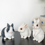 토끼 피규어 동물 미니어쳐 레빗 모형 인테리어 장식품 화분 소품 : 웨스트가든