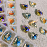 곰돌이네일스톤 v컷 테디베어 크리스탈 네일 스톤 파츠 3개입 : 엄지네일