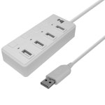 인네트워크 IN USB 2.0 4포트 무전원 허브 화이트 개별버튼 (IN-U4W) : 네트워크 전문점