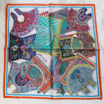 실크 스카프 젠탱글 고급 SILK100 쁘띠 A1014 : LANIC U 라닉유