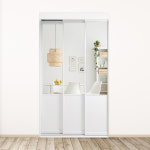 봄트리도어 3연동 슈퍼슬림라인 현관중문 거실문 방문 강화유리 빠른시공 친절시공 인테리어 : BOM TREE