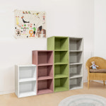 포블 수납 책장 책 정리 꽂이 공간박스 큐브 틈새 슬림 미니 칼라박스 2단 3단 4단 400 : 감각적인 디자인 젠틱가구