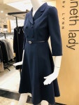 [케네스레이디] (E420) N 체크 칼라넥  A라인 벨트 원피스 (EGOPMD9900) : NC엑스코점 케네스레이디