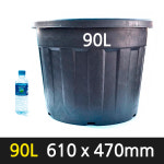 대형 도로화분 HDPE 플라스틱 원형화분 90L 검정 610 x 470mm 동파방지 : 세종의정원