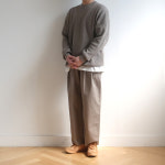 [인더로우][INTHERAW] 코튼 실크 니트 크루넥 올리브 Cotton Silk Knit Crewneck Olive : wyndshop