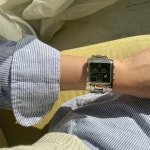 정품 셀린느 크로노그래프 스퀘어 스틸시계 (Celine square steel watch, 셀린느 시계) : 러브애플애플