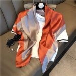 여성 봄 가을 사각형 스카프  목도리  간절기 얇은 스카프 : 다소미마켓