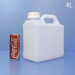 4L대구 반투명 (1회 10개이하 낱개 주문상품) 사각말통 화공용기 소스통 액젓통 편백수통 세정제통 증류수통 간장통 석유통 약수통 석유통... 