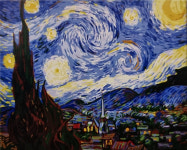 DIY페인팅 명화그리기-(별이 빛나는 밤에)Vincent van Gogh 명화 그림 50x40 : 퍼즐페인팅