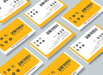 노랑색배경이 이쁜 카센터 자동차공업사 타이어 명함 : 디자인 밥