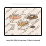 굿노트59 다이어리꾸미기 스티커 오냥냥 덮밥 시리즈 스티커 : 토라미