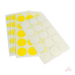 원형 스티커 25mm 7매 노랑 동그라미 라벨스티커 표시 팬시 분류 인덱스 도트 사무용품 : 티끌상점